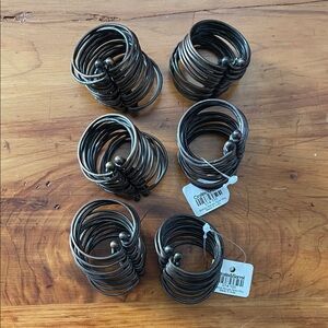 Crate&Barrel Metallic Napkin Rings Set